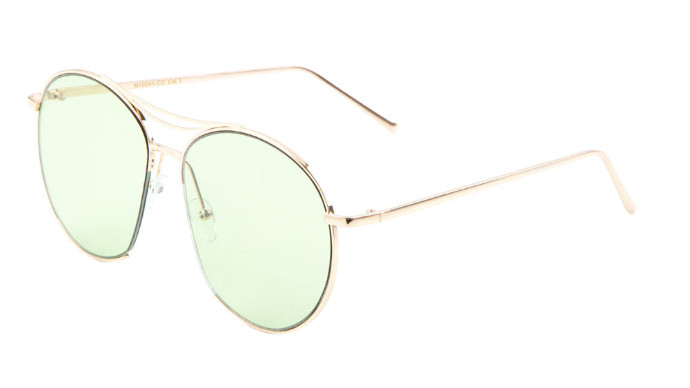 Round Aviators Color Lens Wholesale Bulk Sunglasses
