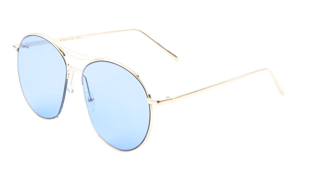 Round Aviators Color Lens Wholesale Bulk Sunglasses