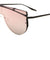 Rimless Flat Top Solid One Piece Rose Gold Lens Wholesale Sunglasses