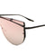Rimless Flat Top Solid One Piece Rose Gold Lens Wholesale Sunglasses