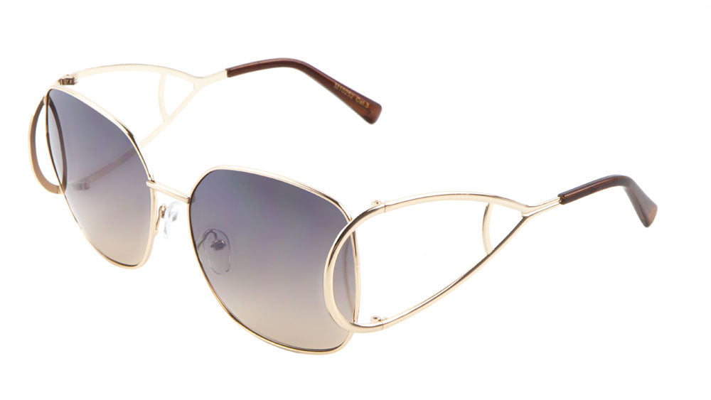 Extended Oval Temple Butterfly Wholesale Bulk Sunglasses