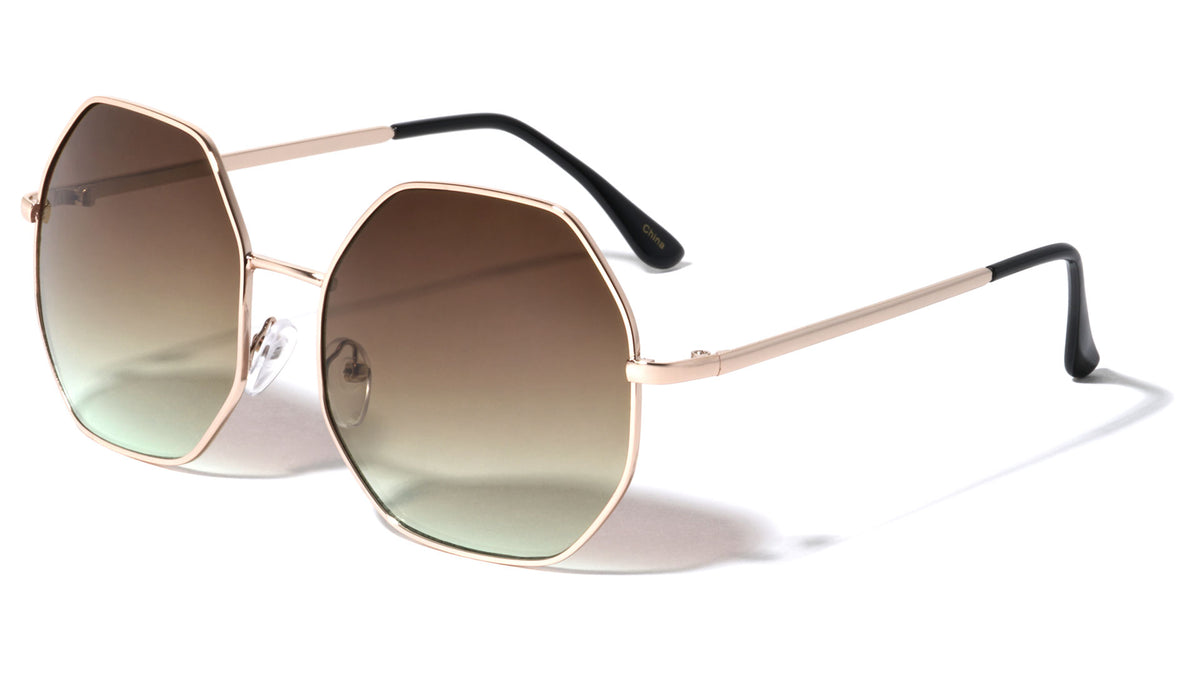 Geometric Thin Rim Octagon Wholesale Bulk Sunglasses