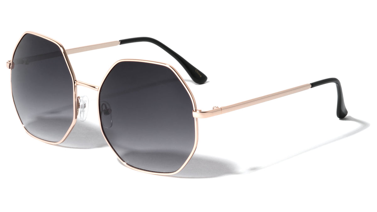 Geometric Thin Rim Octagon Wholesale Bulk Sunglasses