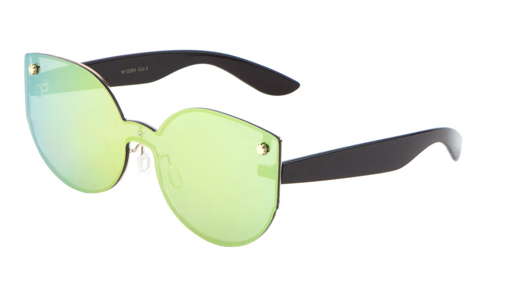 Solid One Piece Lens Cat Eye Wholesale Bulk Sunglasses