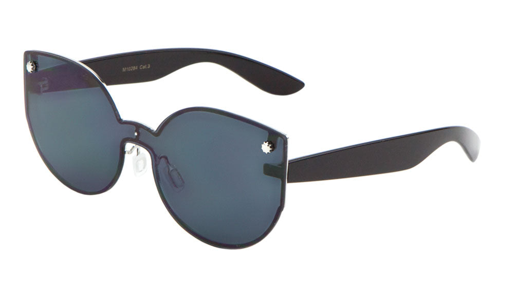 Solid One Piece Lens Cat Eye Wholesale Bulk Sunglasses