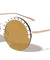 Semi Rimless Heart Pattern Brow Cutout Round Wholesale Sunglasses
