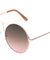 Round Oceanic Color Lens Front Metal Deco Wholesale Bulk Sunglasses