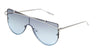Curved Metal Brow Bar Solid One Piece Flat Oceanic Color Lens Bulk Sunglasses