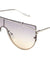 Curved Metal Brow Bar Solid One Piece Flat Oceanic Color Lens Bulk Sunglasses
