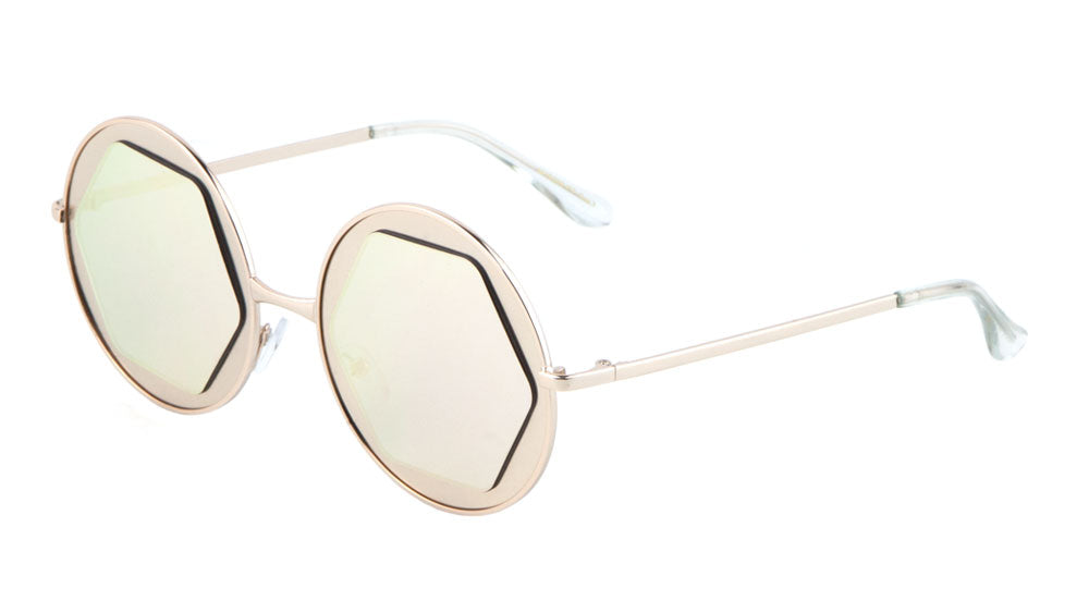 Round Flat Hexagon Wholesale Bulk Sunglasses