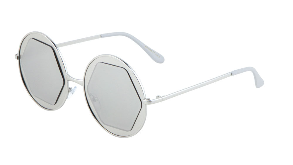 Round Flat Hexagon Wholesale Bulk Sunglasses