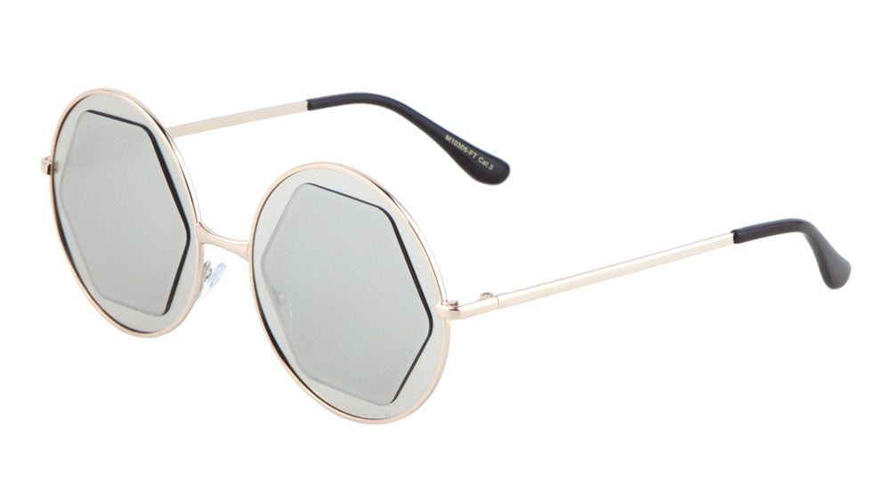 Round Flat Hexagon Wholesale Bulk Sunglasses