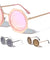Round Octagon Flat Rim Color Mirror Wholesale Sunglasses
