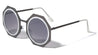 Round Octagon Flat Rim Color Mirror Wholesale Sunglasses