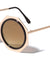 Round Octagon Flat Rim Color Mirror Wholesale Sunglasses