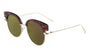 Retro Brow Flat Color Mirror Wholesale Sunglasses