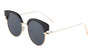 Retro Brow Flat Color Mirror Wholesale Sunglasses
