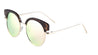 Retro Brow Flat Color Mirror Wholesale Sunglasses