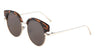 Retro Brow Flat Color Mirror Wholesale Sunglasses