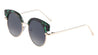 Retro Brow Flat Color Mirror Wholesale Sunglasses