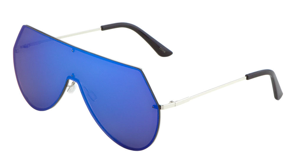 Rimless Solid One Piece Lens Wholesale Bulk Sunglasses