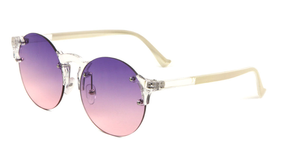 Rimless Retro Oceanic Color Lens Wholesale Bulk Sunglasses
