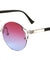 Rimless Retro Oceanic Color Lens Wholesale Bulk Sunglasses
