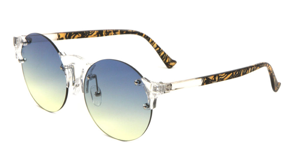 Rimless Retro Oceanic Color Lens Wholesale Bulk Sunglasses