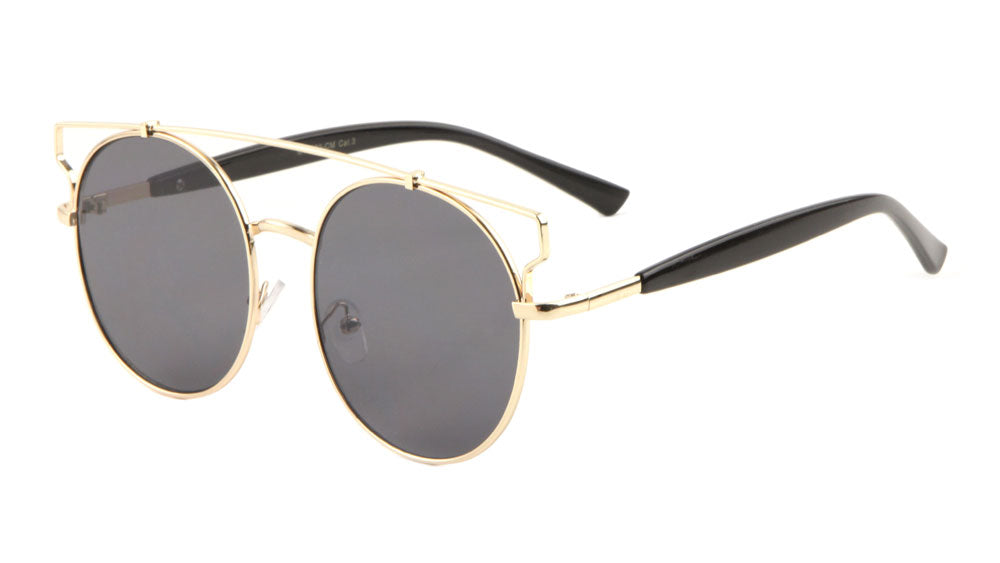 Retro Top Bar Color Mirror Lens Wholesale Bulk Sunglasses