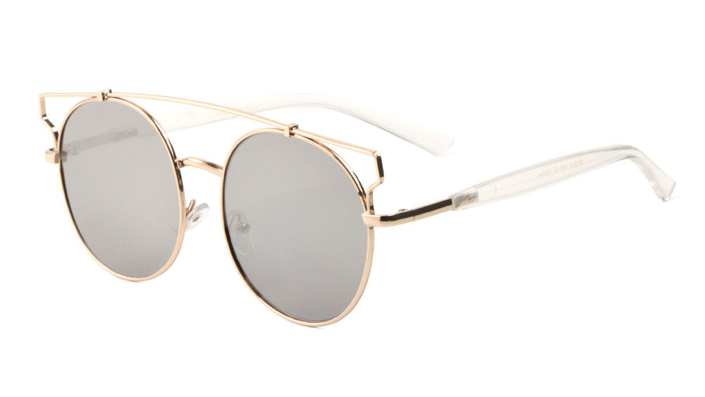 Retro Top Bar Color Mirror Lens Wholesale Bulk Sunglasses