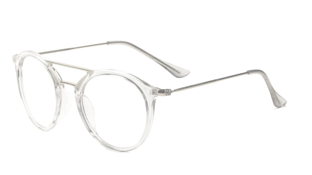 Retro Style Thin Brow Bar Clear Lens Aviators Wholesale Bulk Glasses