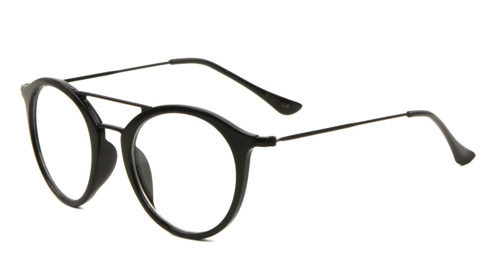 Retro Style Thin Brow Bar Clear Lens Aviators Wholesale Bulk Glasses
