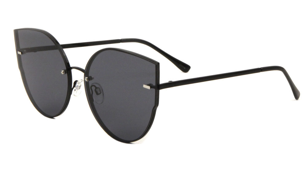 Rimless Cat Eye Fashion Wholesale Sunglasses