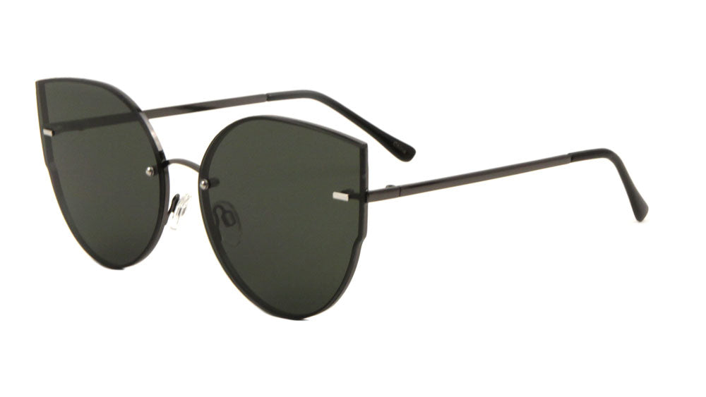 Rimless Cat Eye Fashion Wholesale Sunglasses