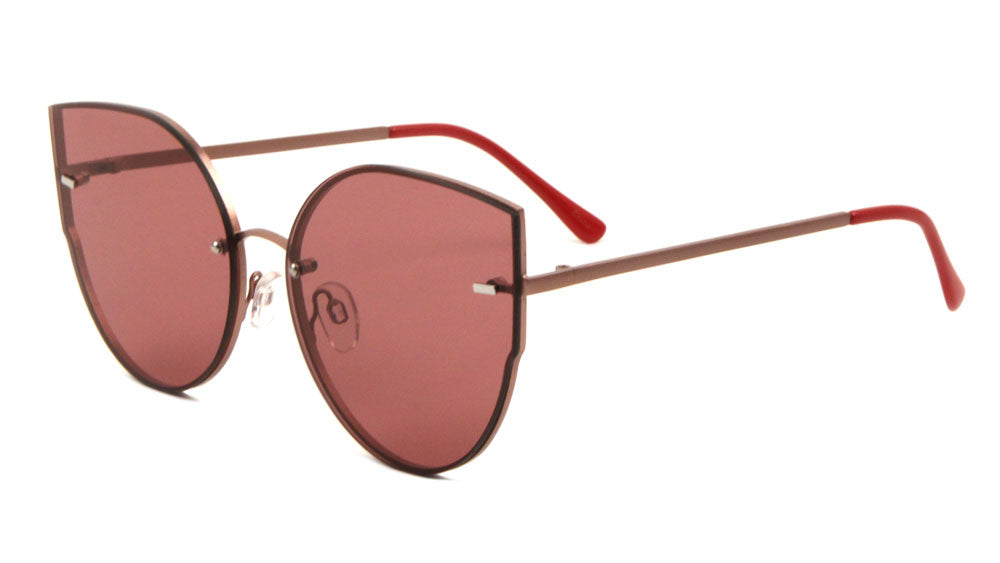Rimless Cat Eye Fashion Wholesale Sunglasses