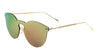 Rimless Solid One Piece Retro Color Mirror Bulk Sunglasses