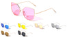 Frosted Bottom Lens Geometric Fashion Cat Eye Wholesale Sunglasses