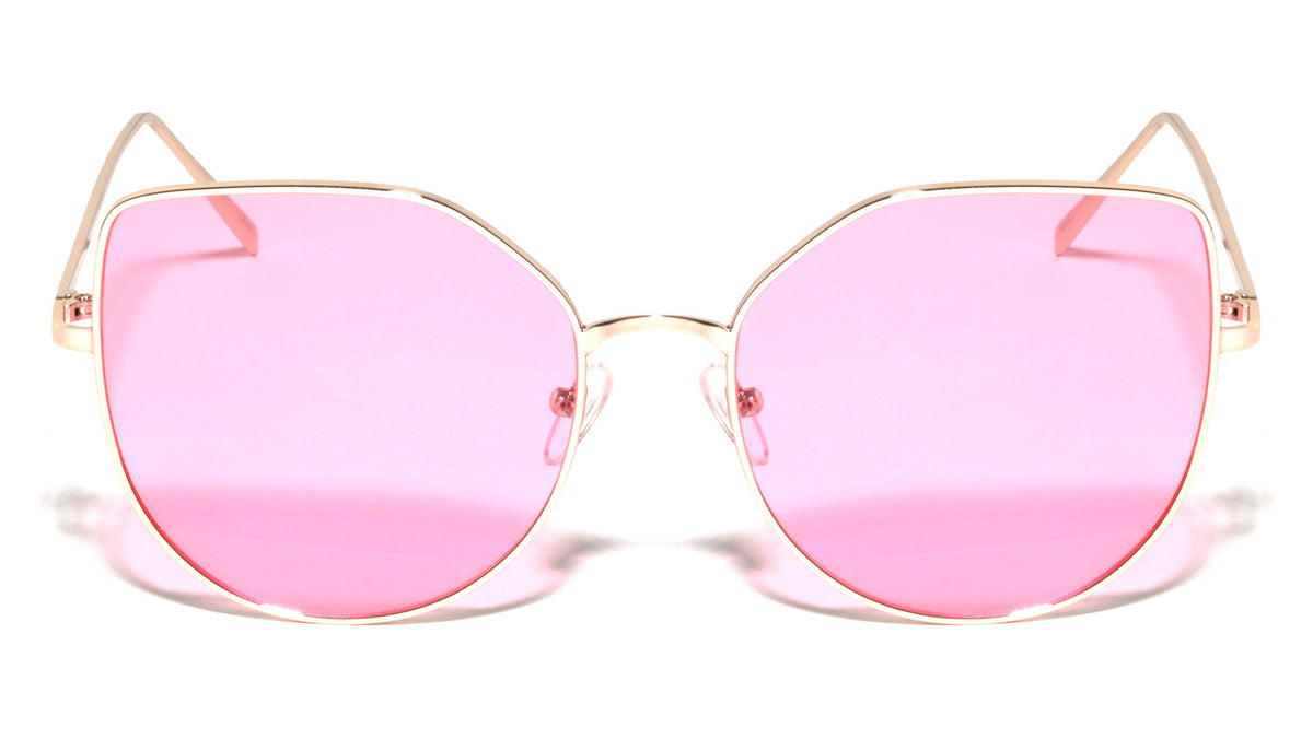 Frosted Bottom Lens Geometric Fashion Cat Eye Wholesale Sunglasses