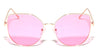 Frosted Bottom Lens Geometric Fashion Cat Eye Wholesale Sunglasses