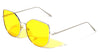 Frosted Bottom Lens Geometric Fashion Cat Eye Wholesale Sunglasses