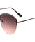 Rimless Oceanic Color Cat Eye Metal Top Accent Wholesale Bulk Sunglasses