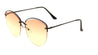 Rimless Oceanic Color Cat Eye Metal Top Accent Wholesale Bulk Sunglasses