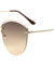 Rimless Oceanic Color Cat Eye Metal Top Accent Wholesale Bulk Sunglasses