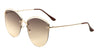 Rimless Oceanic Color Cat Eye Metal Top Accent Wholesale Bulk Sunglasses