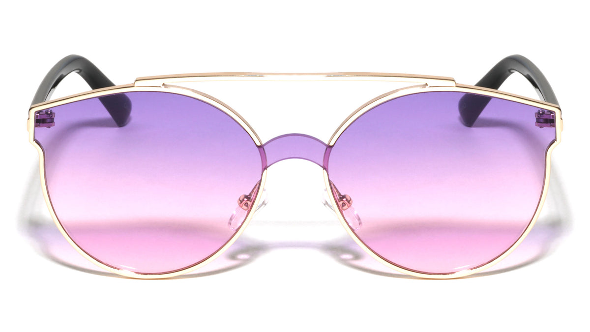 Retro Style Solid One Piece Oceanic Color Wholesale Sunglasses