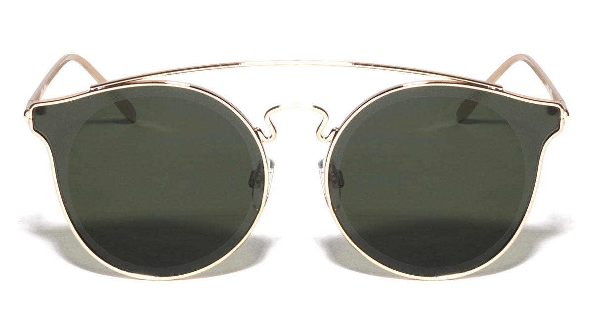 Retro Style Color Mirror Aviators Wholesale Sunglasses