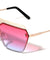 Mesh Rimless Angled Solid One Piece Oceanic Color Wholesale Sunglasses