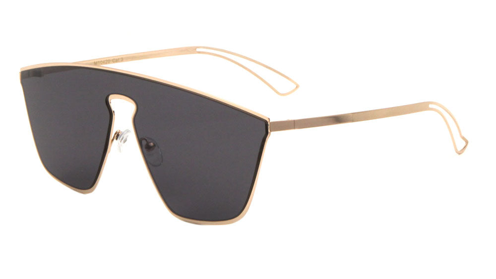 Relief Solid One Piece Lens Fashion Wholesale Sunglasses