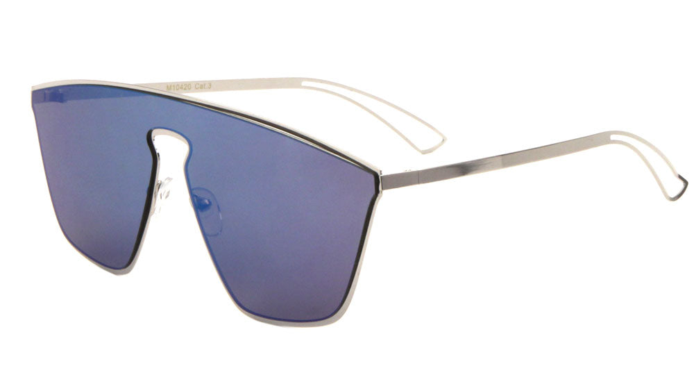 Relief Solid One Piece Lens Fashion Wholesale Sunglasses