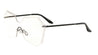 Rimless Angled Butterfly Solid One Piece Clear Lens Glasses